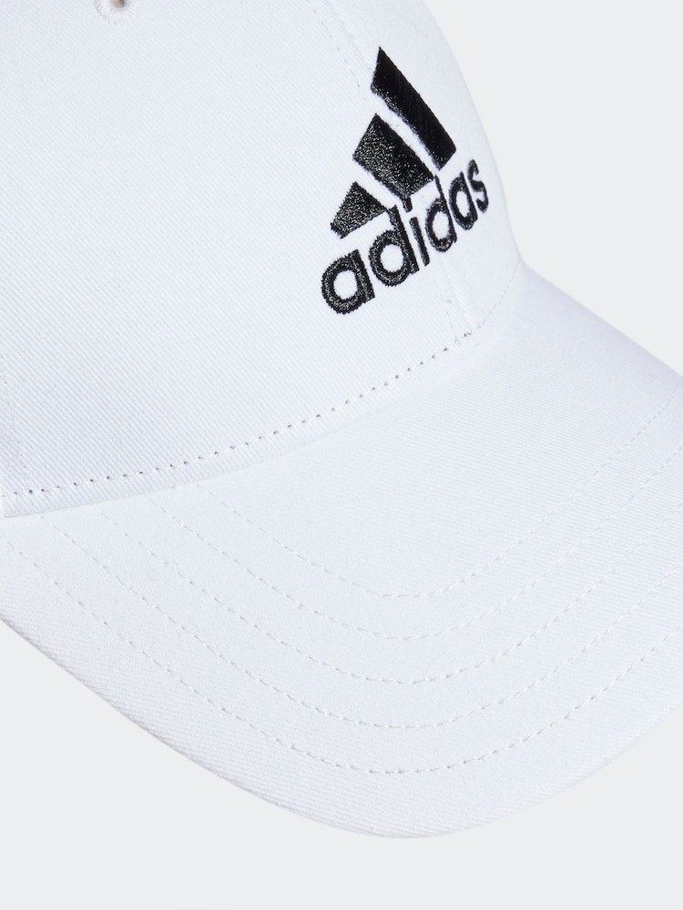 adidas White Baseball 100% Cotton Cap - Image 4 of 4 adidas White Baseball 100% Cotton Cap - Image 4 of 4