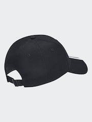Schwarz - adidas – Baseball-Cap aus 100 % Baumwolle mit 3 Streifen - Bild 2 von 4