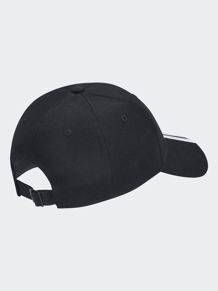 Schwarz - adidas – Baseball-Cap aus 100 % Baumwolle mit 3 Streifen - Bild 2 von 4