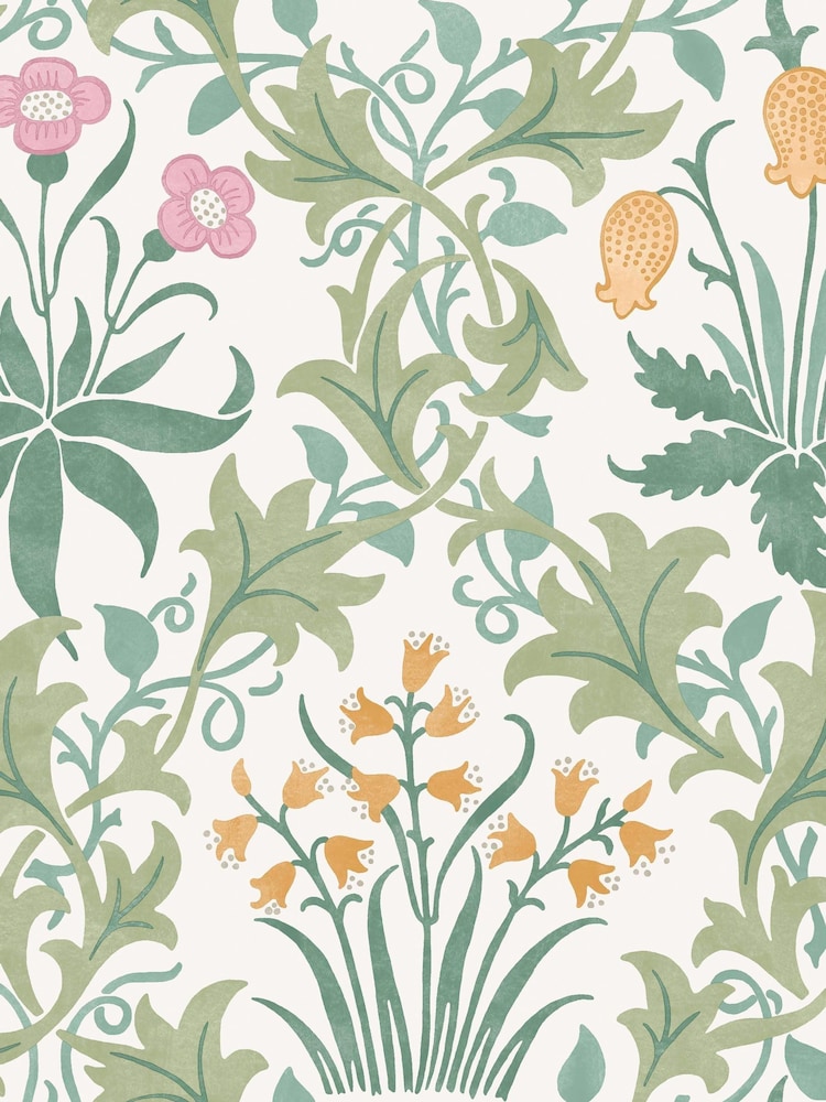 William Morris At Home Spring Garden A4 Wallpaper Sample Celandine - Image 2 of 5 William Morris At Home Spring Garden A4 Wallpaper Sample Celandine - Image 2 of 5