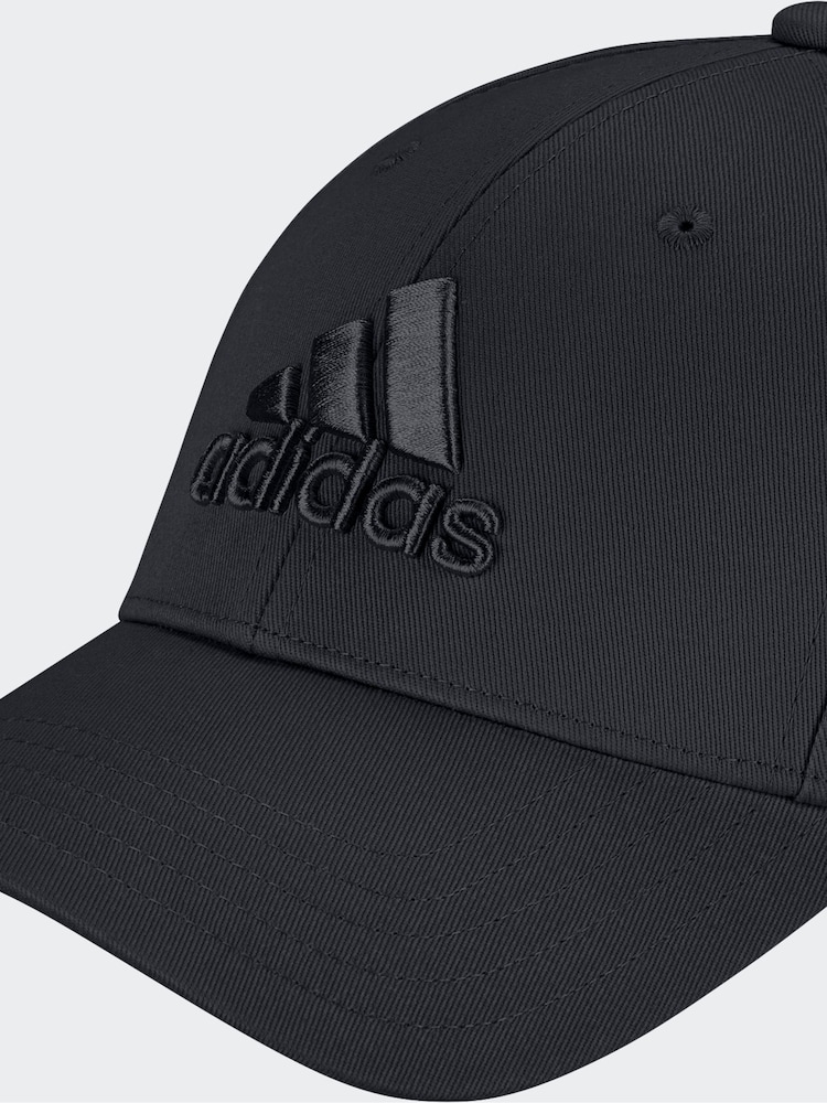 Negro - Gorra de béisbol adidas con logo grande en tonos 100% algodón - Imagen 1 de 2