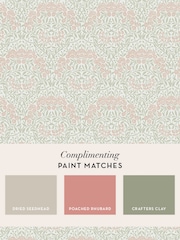 William Morris At Home Peony and Sage A4 Wallpaper Sample Michaelmas Daisy - Image 4 of 5