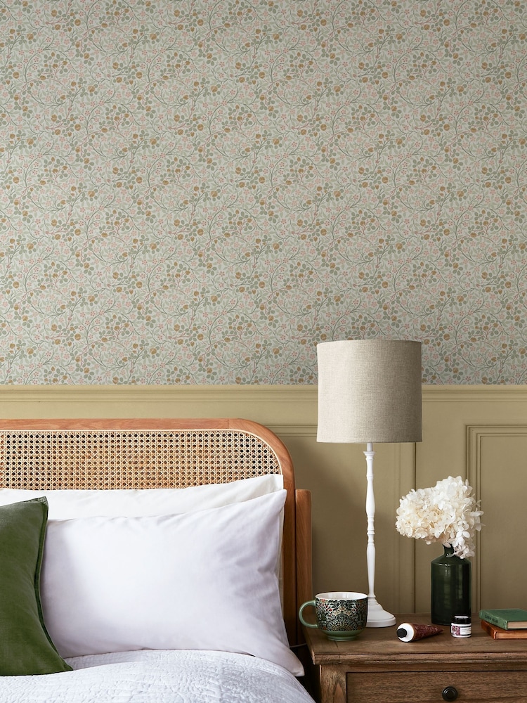 William Morris At Home Spring Peony and Sage A4 Wallpaper Sample Clover - Image 1 of 5 William Morris At Home Spring Peony and Sage A4 Wallpaper Sample Clover - Image 1 of 5