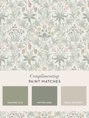 William Morris At Home Spring Peony and Sage A4 Wallpaper Sample Celandine - Image 4 of 5