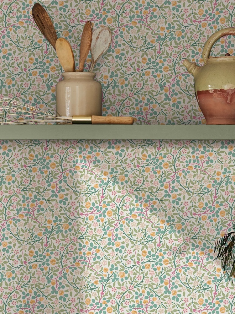 William Morris At Home Spring Garden A4 Wallpaper Sample Clover - Image 1 of 5 William Morris At Home Spring Garden A4 Wallpaper Sample Clover - Image 1 of 5