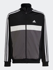 adidas Black Sportswear Essentials 3-Stripes Tiberio Tracksuit - Image 4 of 6