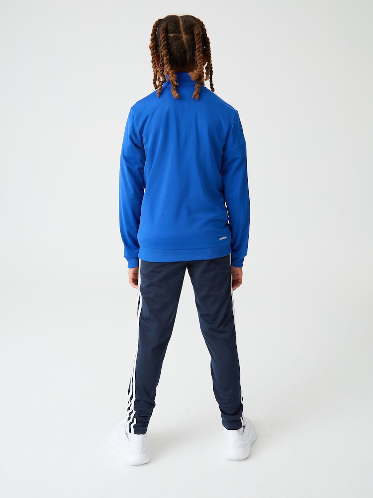 adidas Blue Sportswear Essentials 3-Stripes Tiberio Tracksuit - Image 2 of 7