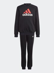 Schwarz - adidas – Sportswear Essentials – Jogginghosen-Set aus Fleece mit großem Logo für Kinder - Bild 1 von 7