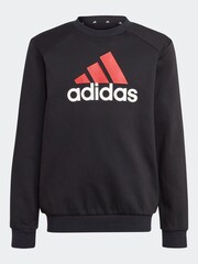 Schwarz - adidas – Sportswear Essentials – Jogginghosen-Set aus Fleece mit großem Logo für Kinder - Bild 2 von 7