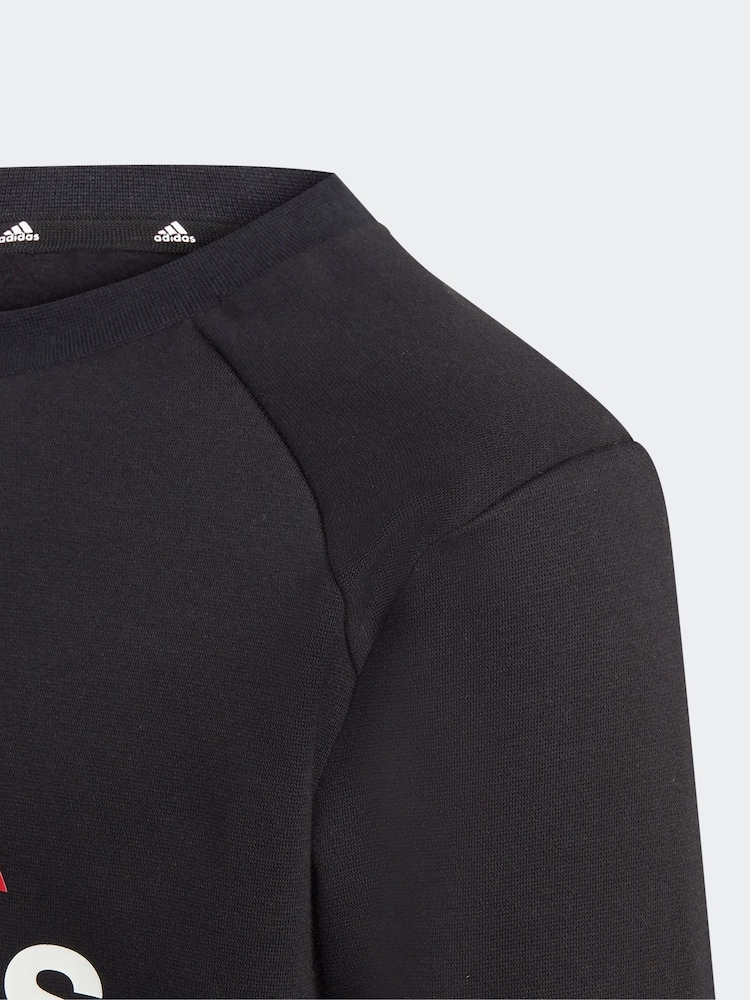 adidas Black Kids Sportswear Essentials Big Logo Fleece Joggers Set - Image 5 of 7