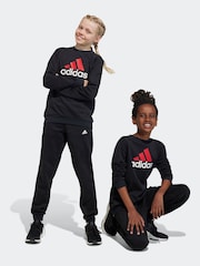 Schwarz - adidas – Sportswear Essentials – Jogginghosen-Set aus Fleece mit großem Logo für Kinder - Bild 7 von 7