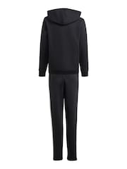 adidas Black Kids Sportswear Tiberio 3-Stripes Colourblock Fleece Tracksuit - Image 10 of 16