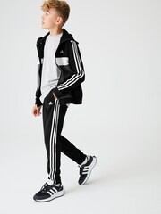 adidas Black Kids Sportswear Tiberio 3-Stripes Colourblock Fleece Tracksuit - Image 3 of 16