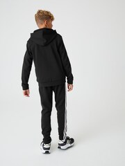 adidas Black Kids Sportswear Tiberio 3-Stripes Colourblock Fleece Tracksuit - Image 4 of 16