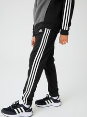 adidas Black Kids Sportswear Tiberio 3-Stripes Colourblock Fleece Tracksuit - Image 7 of 16