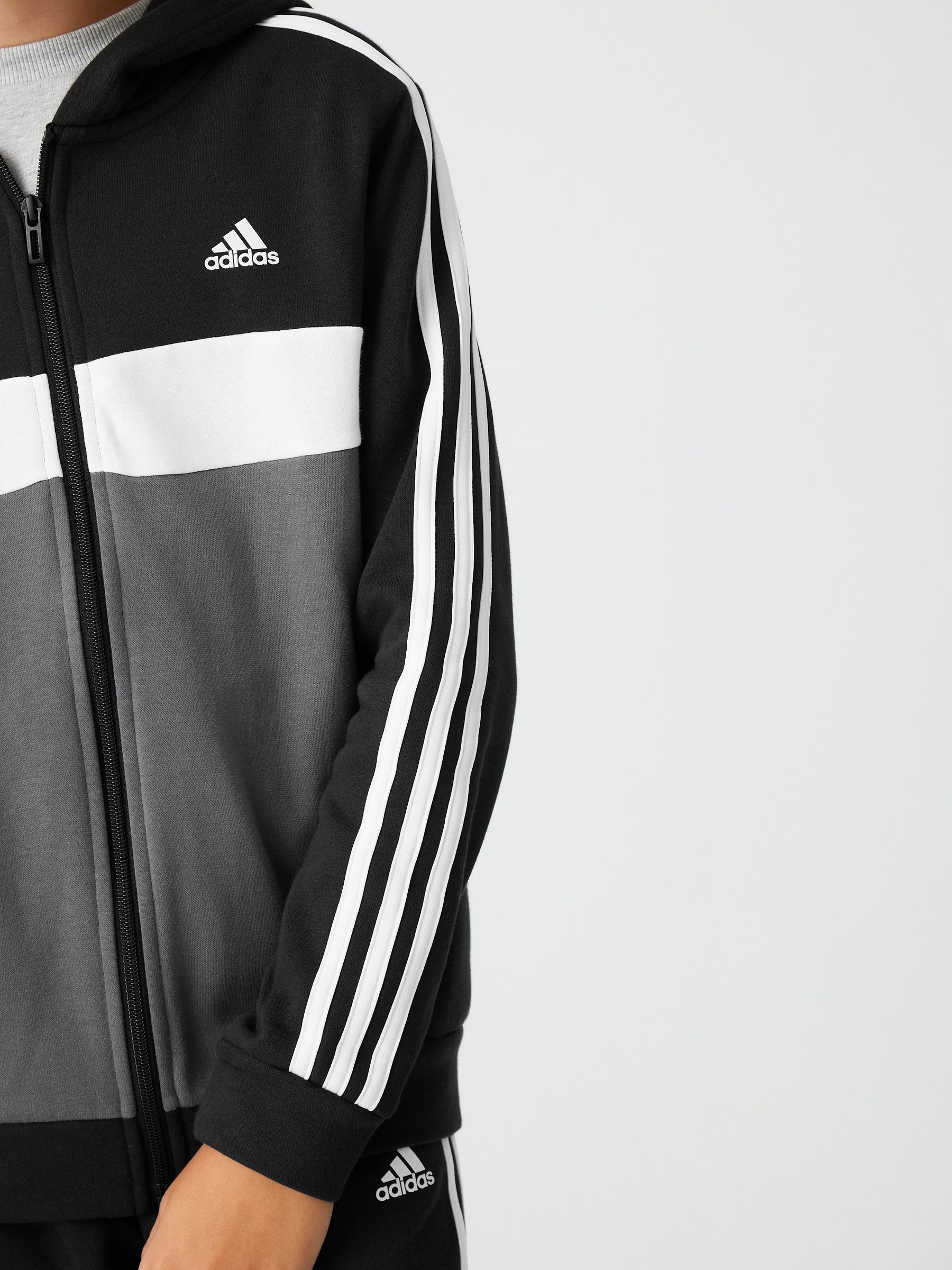Buy adidas Black Kids Sportswear Tiberio 3 Stripes Colourblock Fleece Tracksuit from Next USA