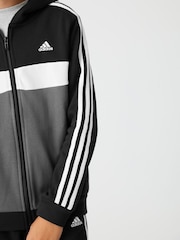 adidas Black Kids Sportswear Tiberio 3-Stripes Colourblock Fleece Tracksuit - Image 8 of 16