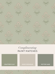 William Morris At Home Peony and Sage A4 Wallpaper Sample Hyacinth Flower - Image 4 of 5