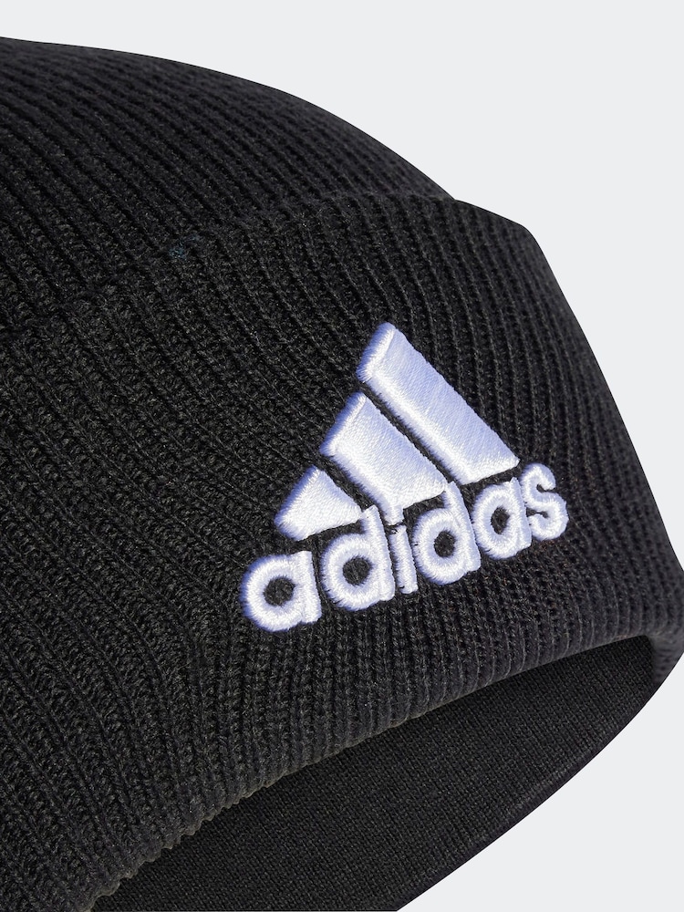 adidas Black Logo Cuf Beanie - Image 1 of 4 adidas Black Logo Cuf Beanie - Image 1 of 4