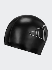 adidas Black Adult Logo Swim Cap - Image 3 of 4