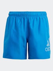 adidas Blue Performance Logo Clx Swim Shorts - Image 1 of 5