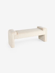 MADE.COM Taupe Natural Arctic Faux Fur Brixton Bench - Image 4 of 5