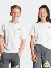 adidas White 100% Cotton Sportswear Essentials Small Logo Cotton T-Shirt - Image 2 of 7