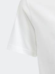 adidas White 100% Cotton Sportswear Essentials Small Logo Cotton T-Shirt - Image 7 of 7