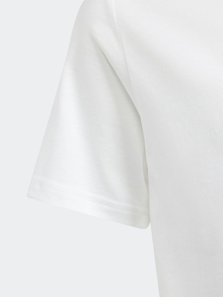 adidas White 100% Cotton Sportswear Essentials Small Logo Cotton T-Shirt - Image 7 of 7