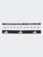 adidas Black Multiple Width Training Headbands 3 Pack - Image 2 of 4