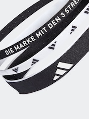 adidas Black Multiple Width Training Headbands 3 Pack - Image 4 of 4