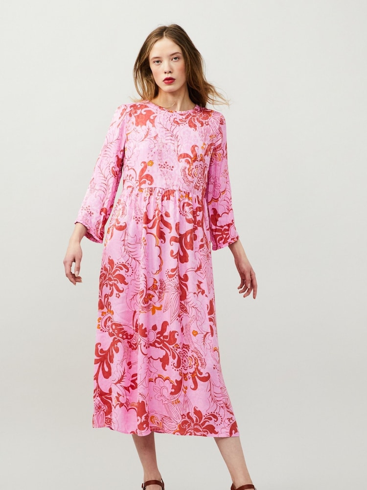 Odd Molly Pink Riley Printed Meadow Maxi Dress - Image 1 of 1