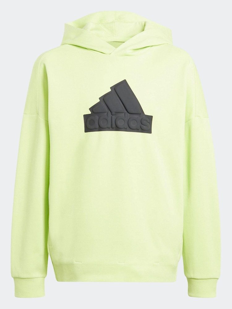 adidas Green Sportswear Future Icons Logo Hoodie - Image 6 of 10