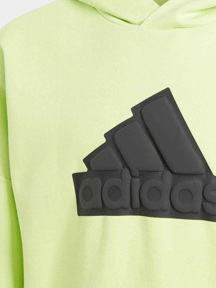 adidas Green Sportswear Future Icons Logo Hoodie - Image 9 of 10