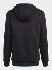 adidas Black Kids Sportswear Tiberio 3-Stripes Colourblock Fleece Hoodie - Image 5 of 8