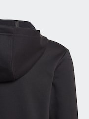 adidas Black Kids Sportswear Tiberio 3-Stripes Colourblock Fleece Hoodie - Image 8 of 8