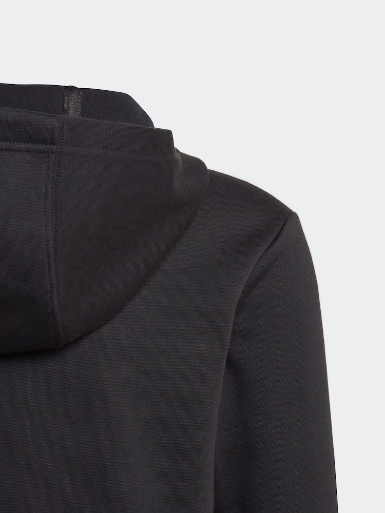 adidas Black Kids Sportswear Tiberio 3-Stripes Colourblock Fleece Hoodie - Image 8 of 8
