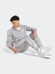 adidas Dark Grey Essentials 3 Stripe Joggers - Image 4 of 7