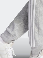 adidas Dark Grey Essentials 3 Stripe Joggers - Image 6 of 7
