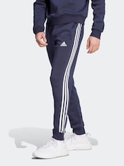 adidas Blue Essentials 3 Stripe Joggers - Image 1 of 6