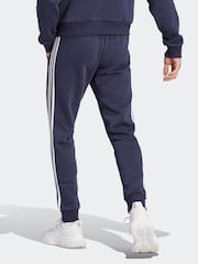 adidas Blue Essentials 3 Stripe Joggers - Image 2 of 6