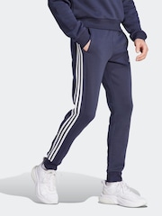 adidas Blue Essentials 3 Stripe Joggers - Image 3 of 6