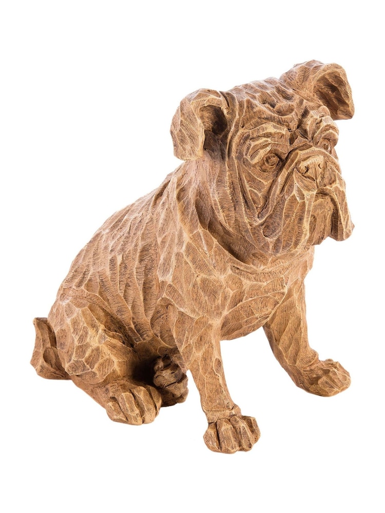 Premier Decorations Ltd None Wood Cut Effect Sitting Bulldog - Image 1 of 1 Premier Decorations Ltd None Wood Cut Effect Sitting Bulldog - Image 1 of 1