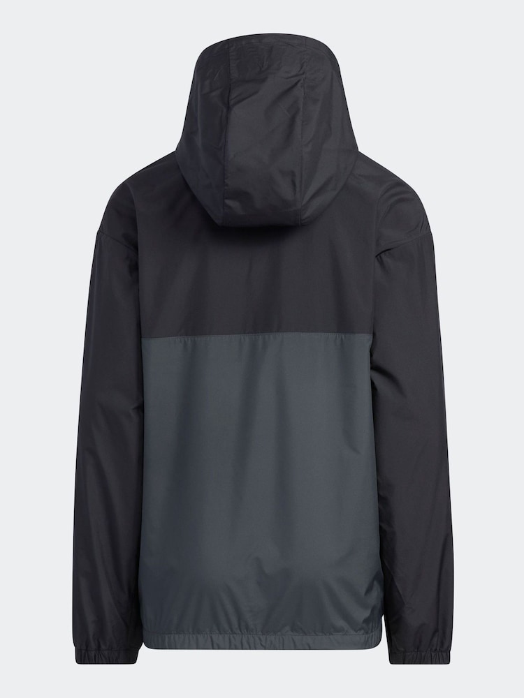 Черный - adidas Woven Kids Raincoat - Image 2 of 5