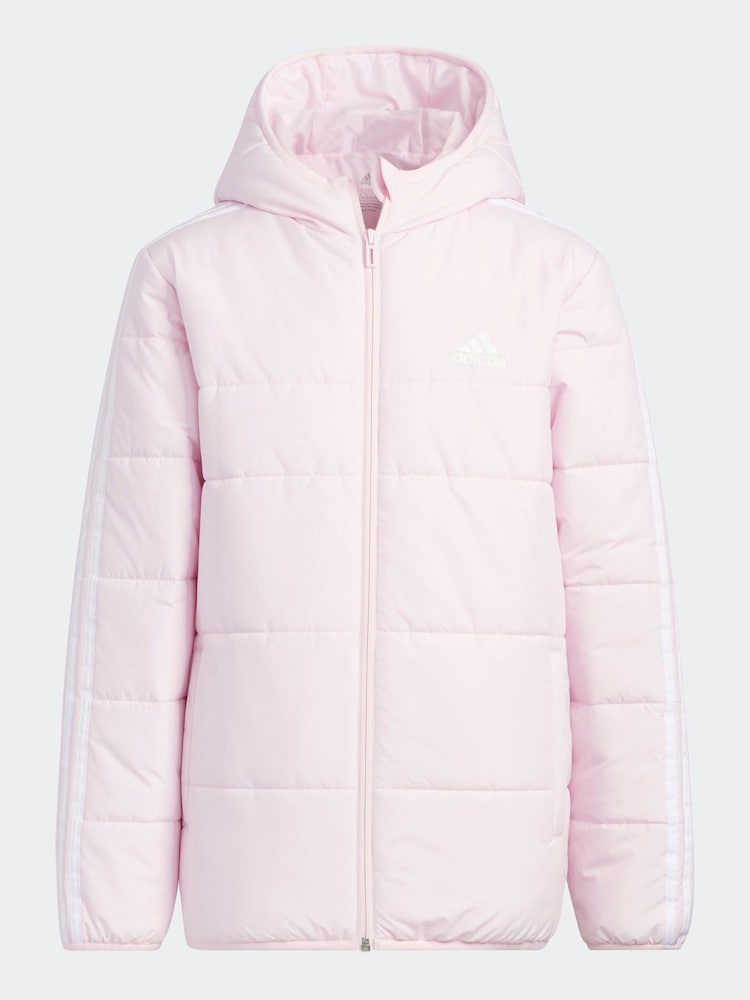 adidas Pink Sportswear 3-Stripes Padded Jacket Kids - Image 1 of 5