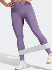 adidas Purple Optime Long Leggings - Image 1 of 6
