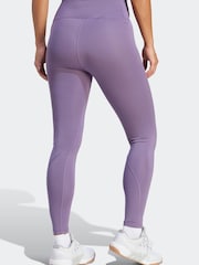 adidas Purple Optime Long Leggings - Image 2 of 6