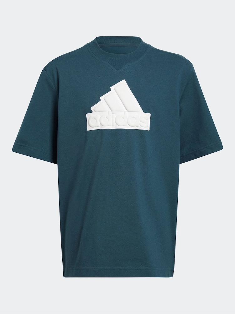 adidas Green Future Icons Logo Piqué T-Shirt - Image 1 of 7
