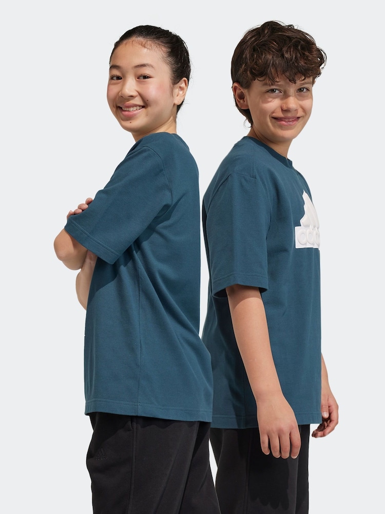 adidas Green Future Icons Logo Piqué T-Shirt - Image 7 of 7