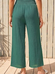 Roman Green Petite Shirred Waist Trousers - Image 3 of 4